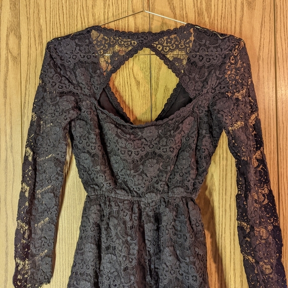 COPY - A+F Collection Lacy Little Black Dress sz Small - Picture 6 of 7